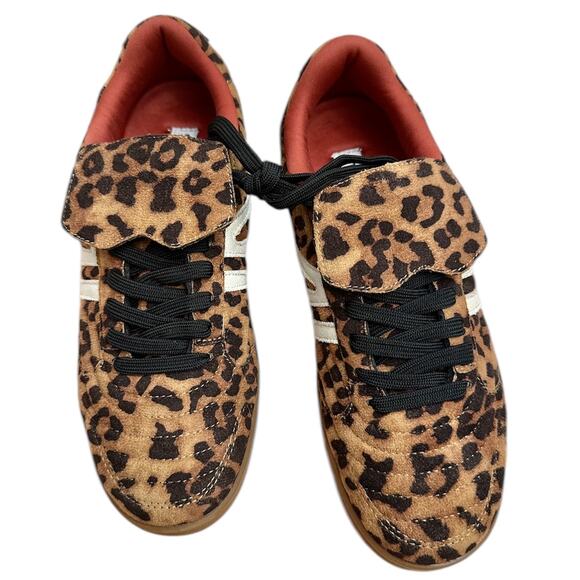 STEVE MADDEN NEW Cheetah Print Brown Tan Tennis Shoes Sneakers – Size 8 - Picture 1 of 8